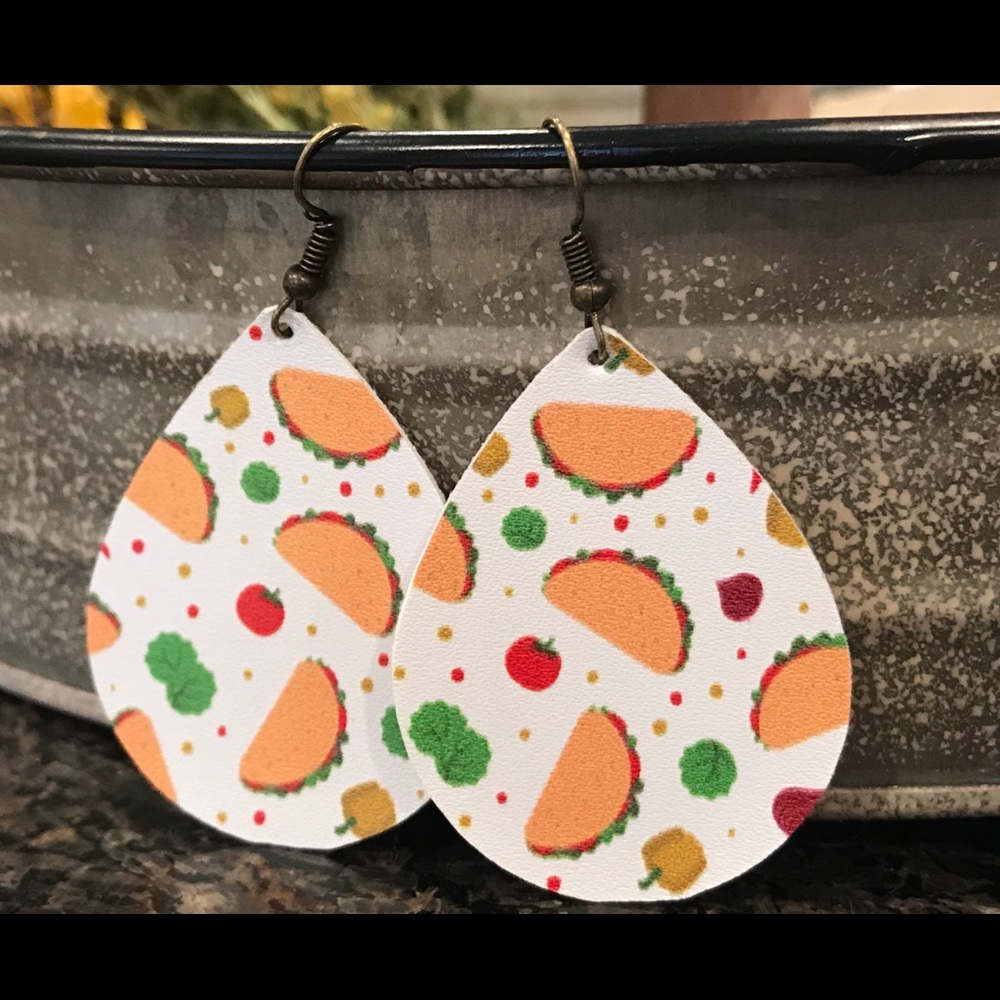 Medium sized, taco Tuesday earrings